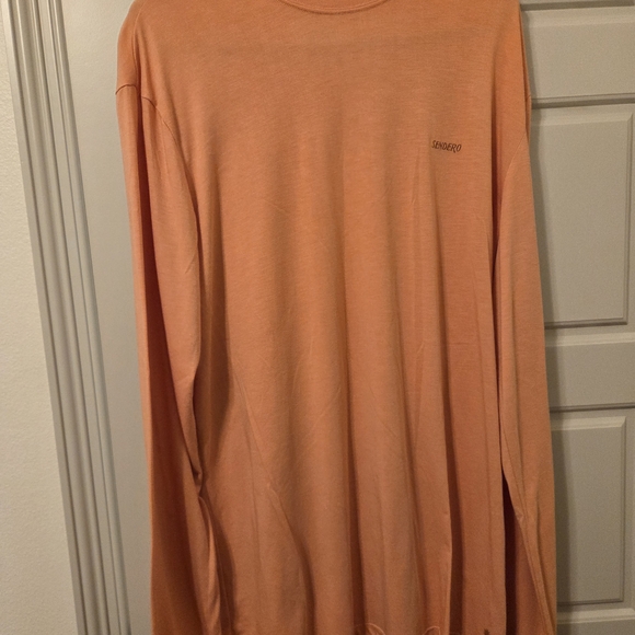 Sendero Men's Peach Long Sleeve Tee - Picture 1 of 3